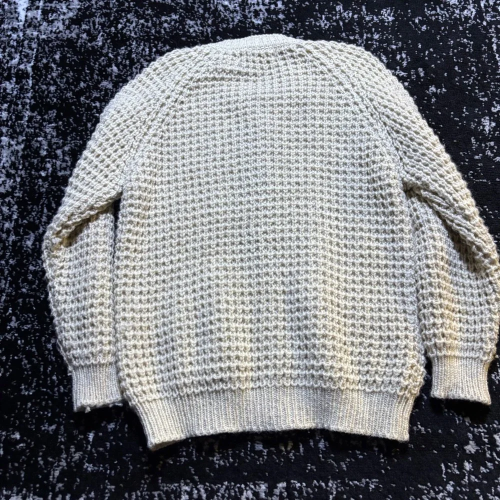 Vintage Quills Woollen Market Ireland Hand Knit Wool Cardigan Sweater L Unisex